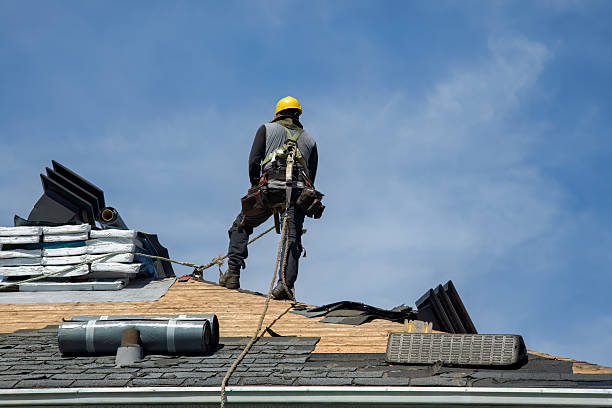 Professional Gutter Installation technician working in Russell Springs, KY